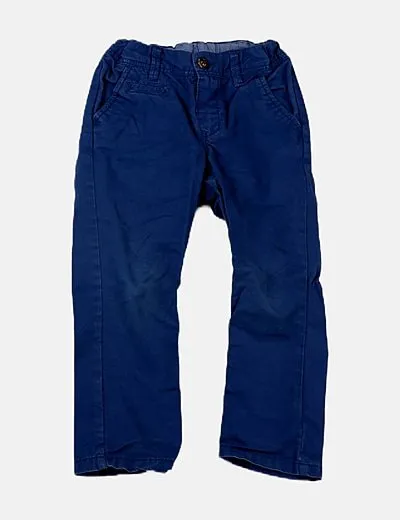 Benetton Pantalón azul recto