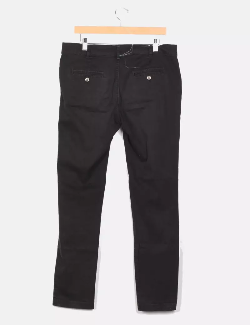 Benetton Pantalón negro bolsillos