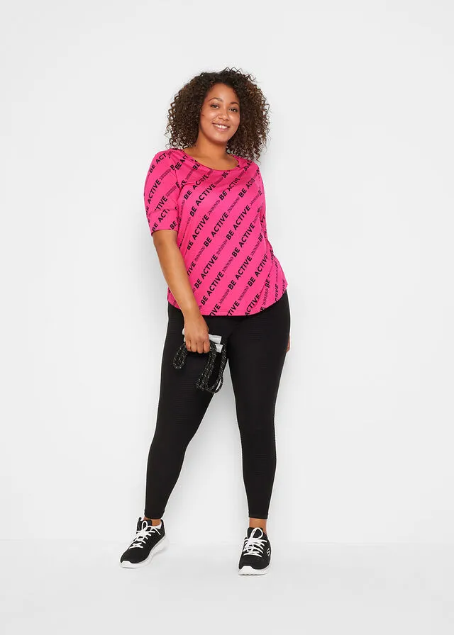 Camiseta deportiva Negro-blanco