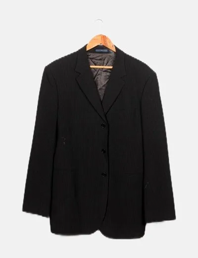 Caramelo Traje negro raya diplomática
