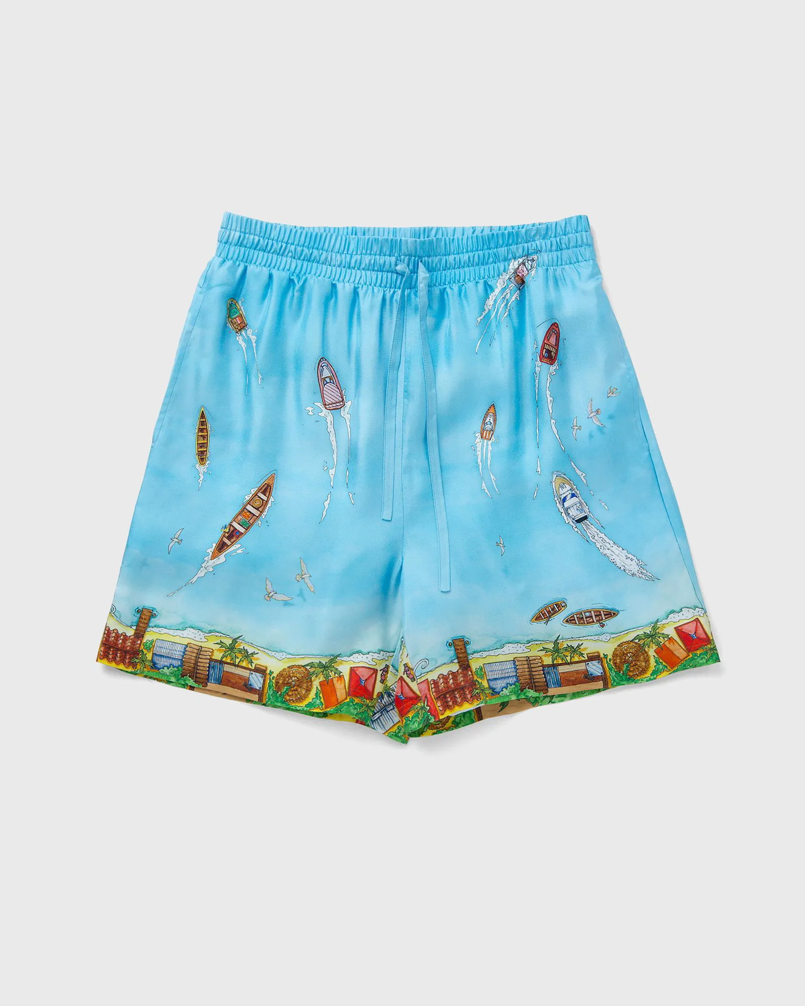 Casablanca UNISEX SILK SHORTS WITH DRAWSTRINGS