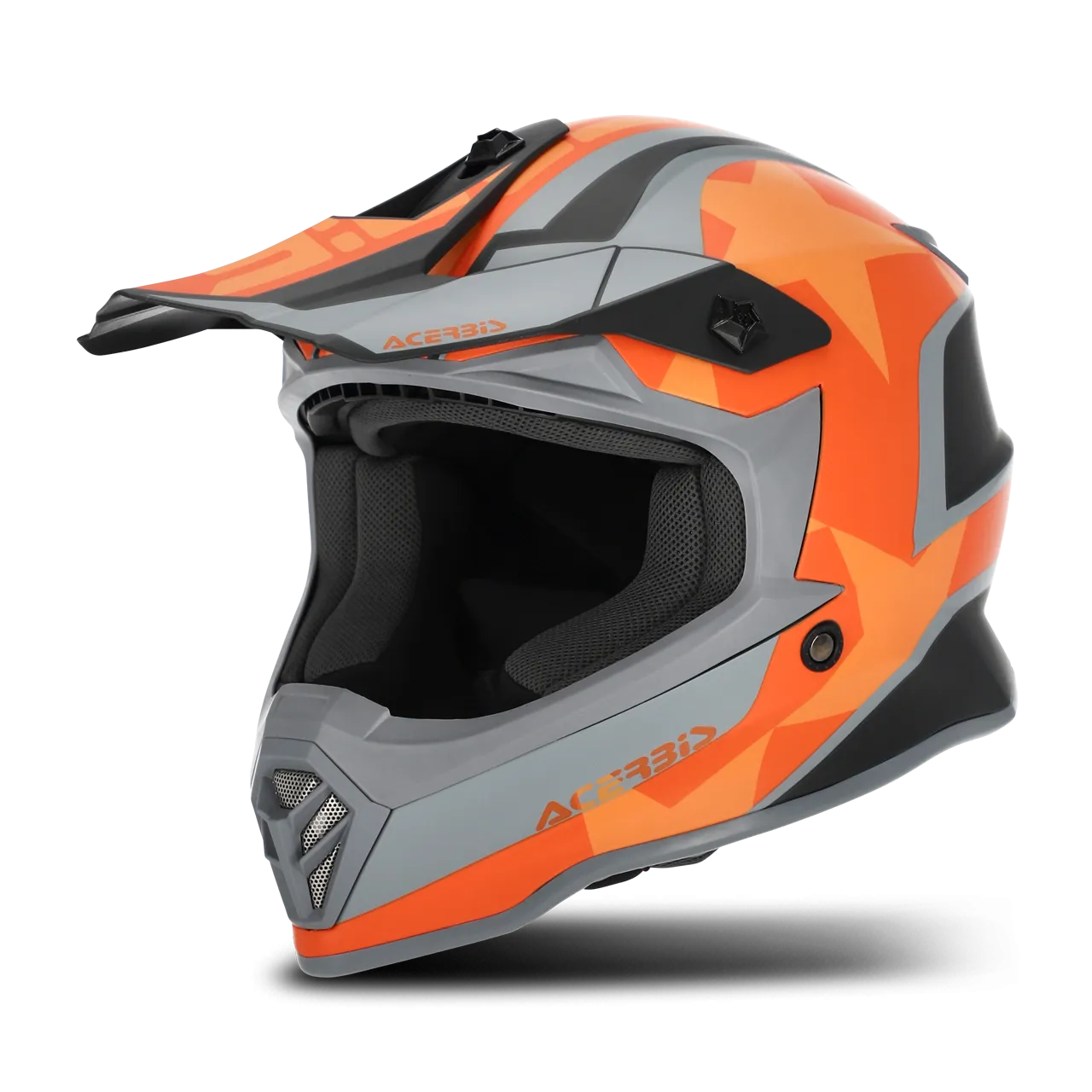 Casco de Cross Niño Acerbis Impact Steel Gris-Naranja 