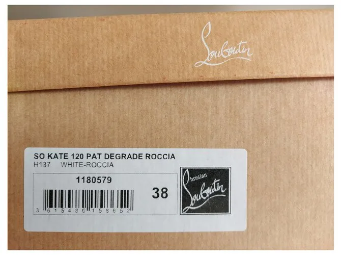 Christian Louboutin solo Kate 120 palmadita degradar roccia Blanco 