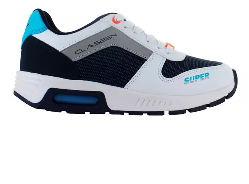 Clasben Tenis Casual Correr Confort Marino Blanco Niño 83726