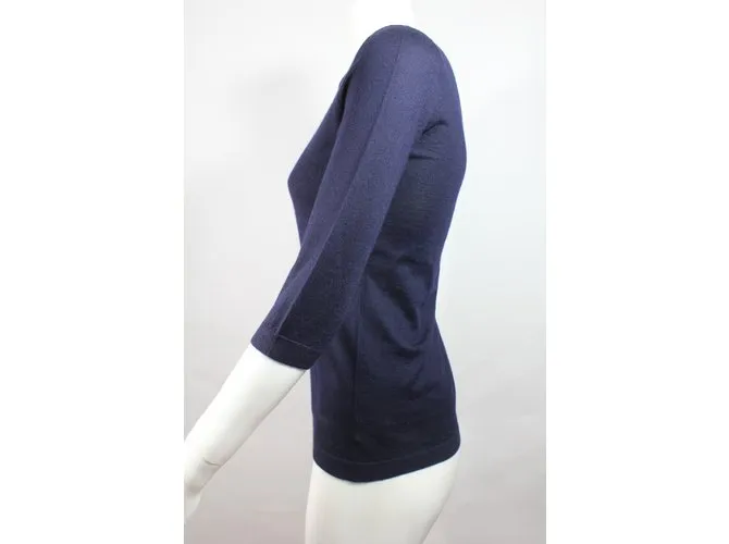 Eric Bompard Top de cachemira Azul marino 