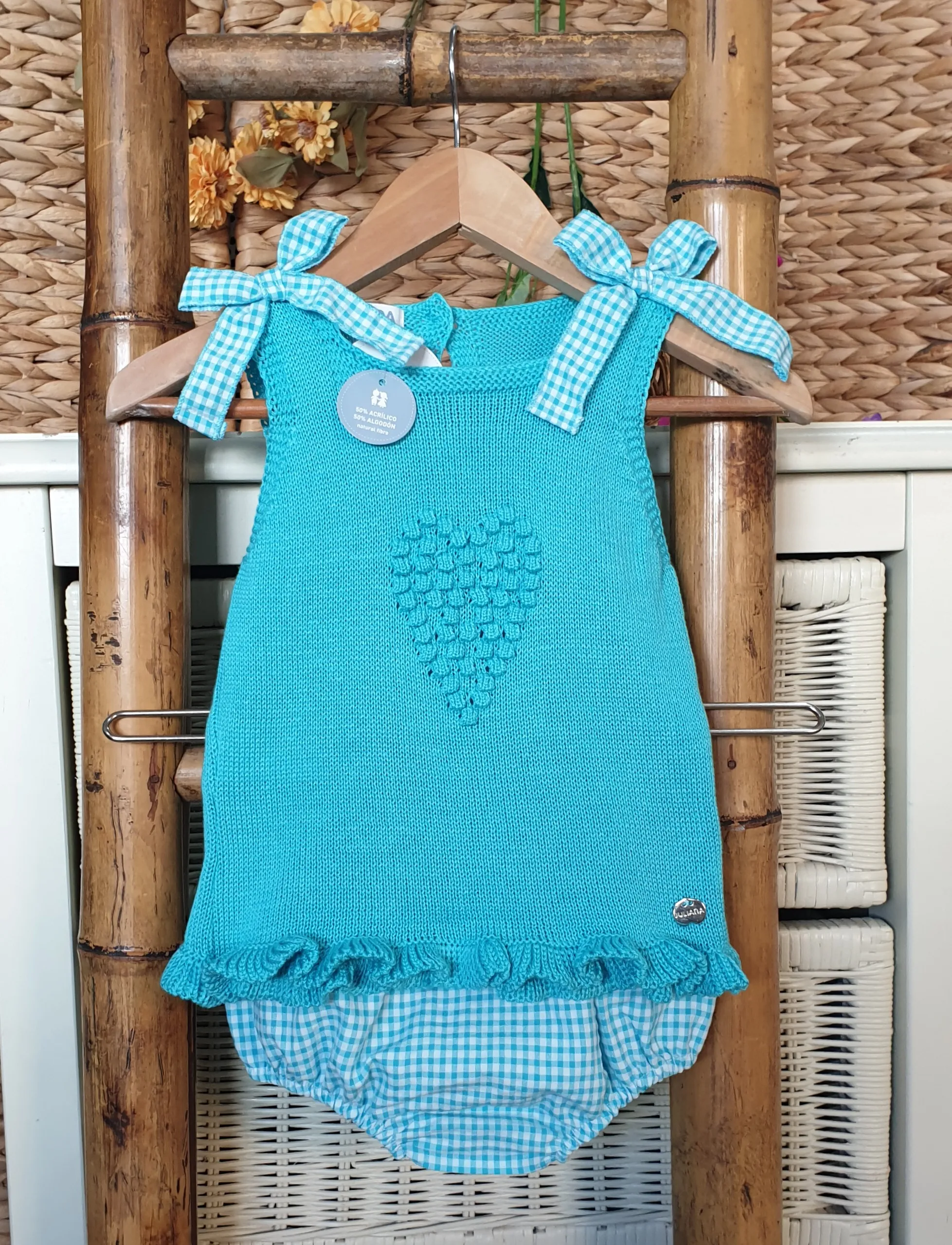 Jesusito niña vichy Turquesa R300956