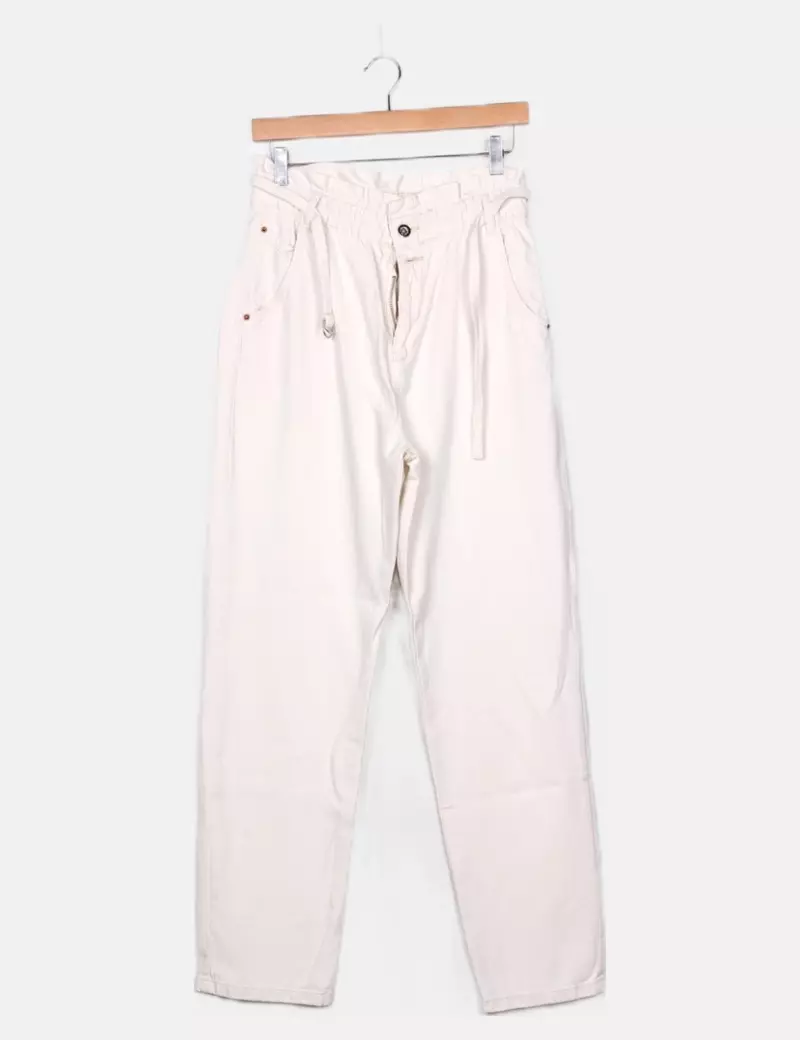 NoName Pantalón beige denim