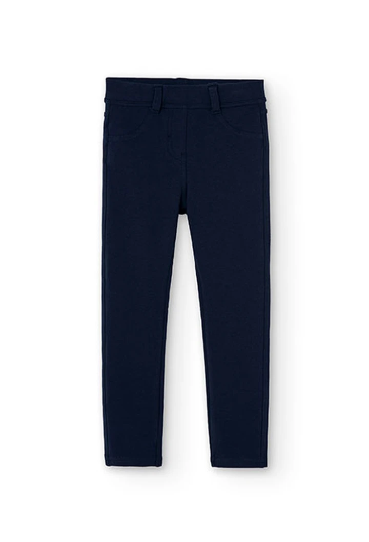 Pantalón felpa elástica de niña