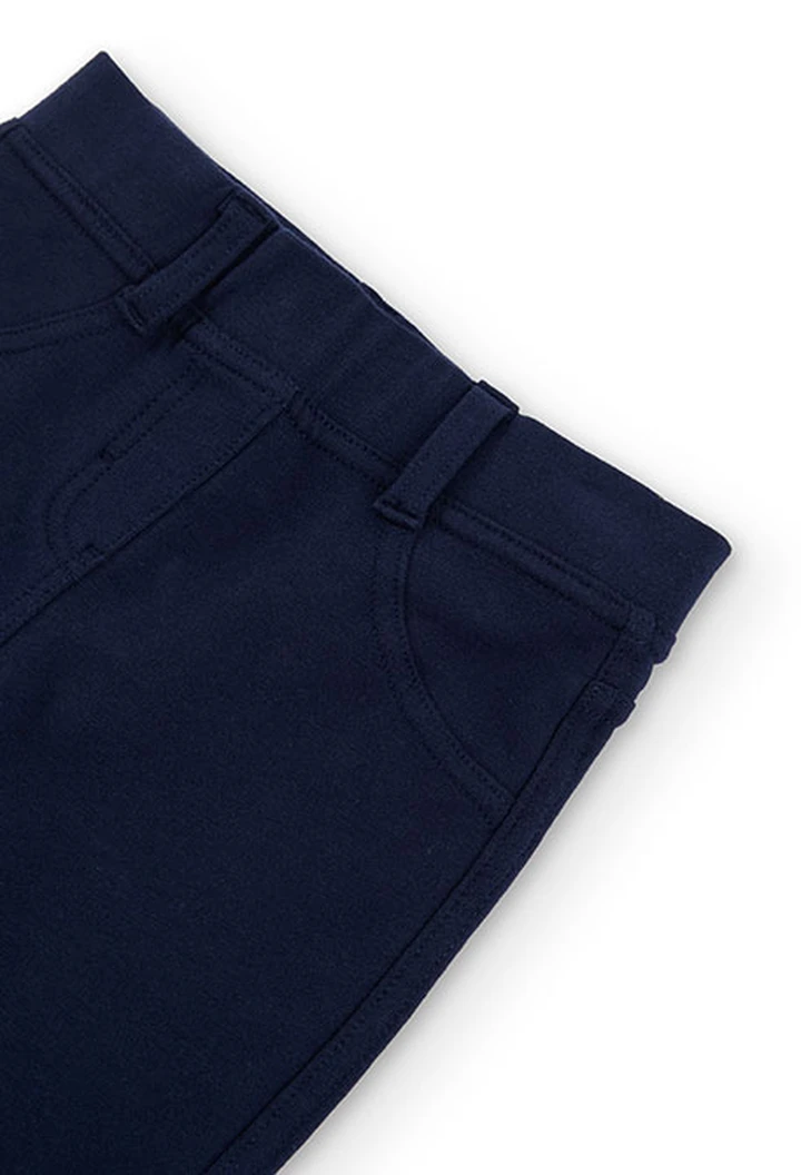 Pantalón felpa elástica de niña
