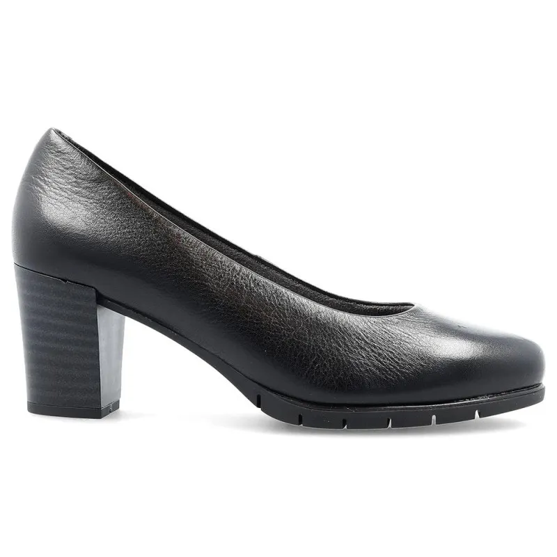Pitillos 6360 negro - salón tacón alto piel negro, salones