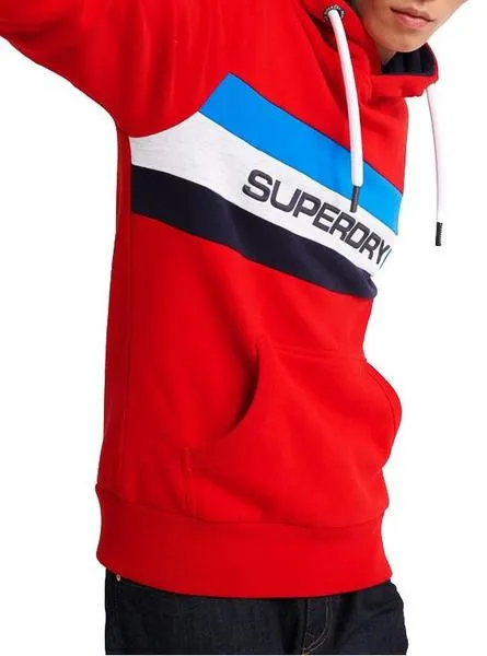 sudadera superdry trophy rojo hombre