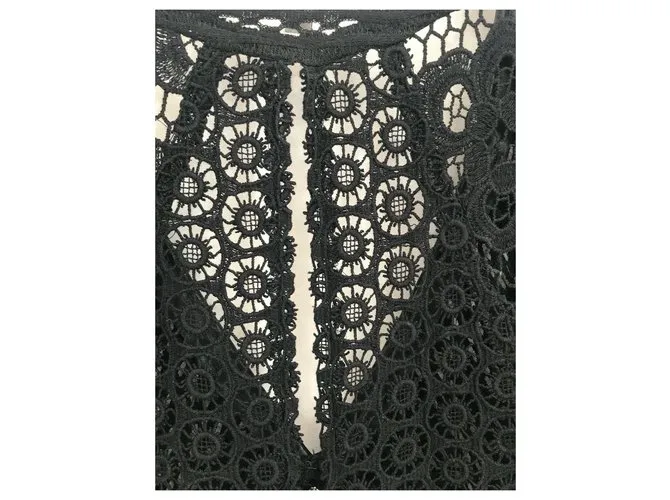 Vestido de crochet con abertura Rovea de IRO Negro 