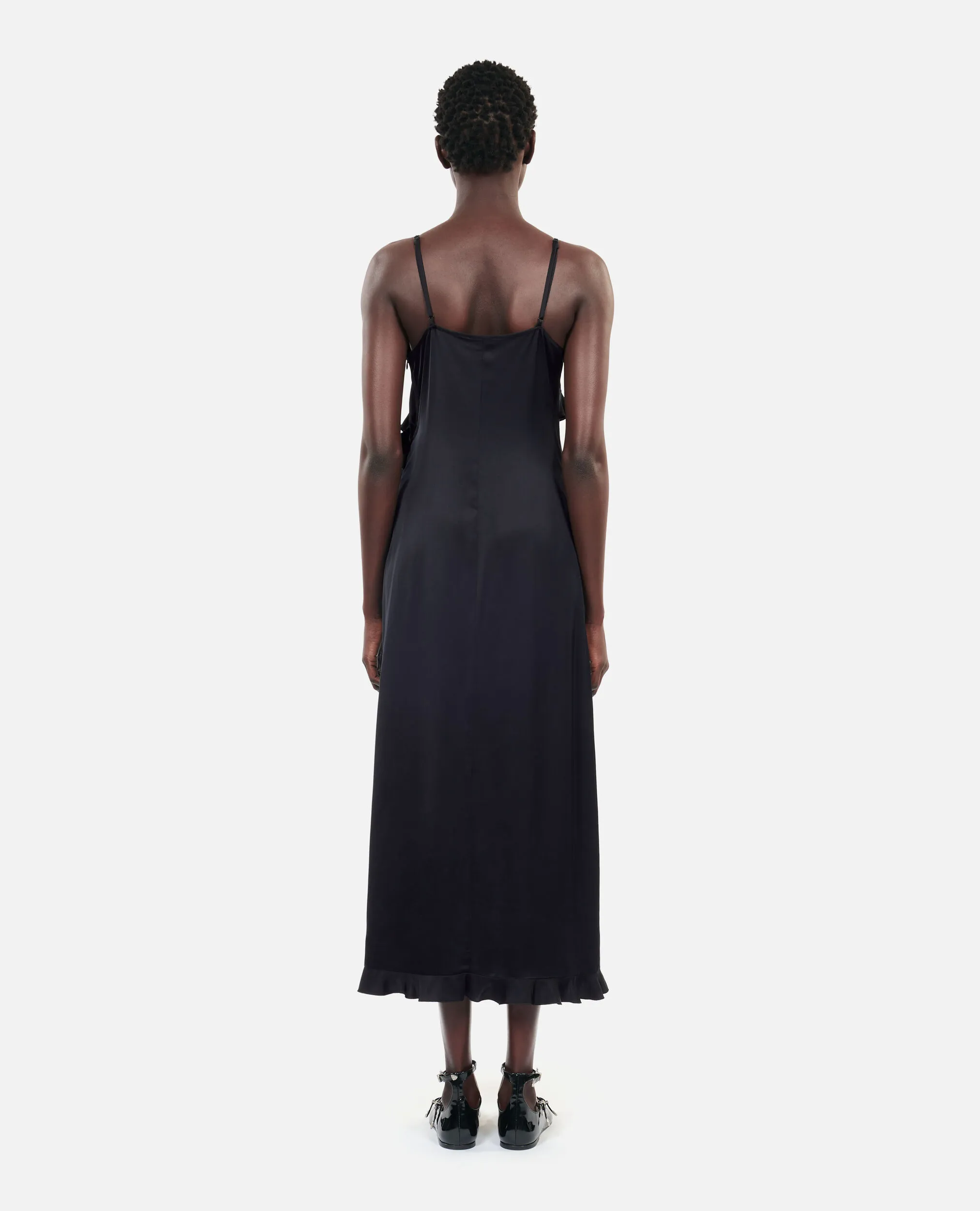 Vestido lencero largo negro