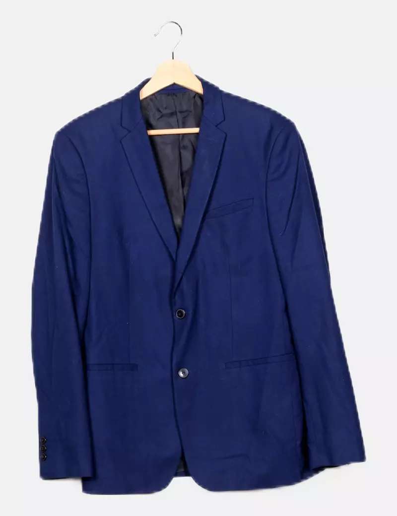 Zara Americana con hombreras azul marina