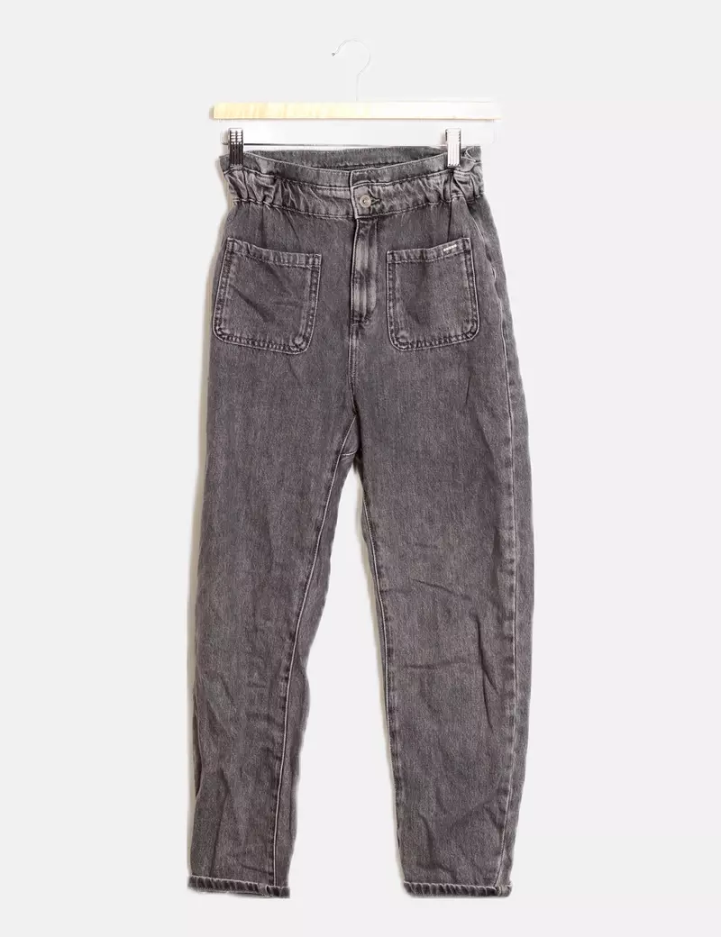 Zara Pantalón denim gris